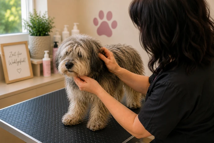 Beratung zur passenden Fellpflege im Hundesalon Pfötle Paradies