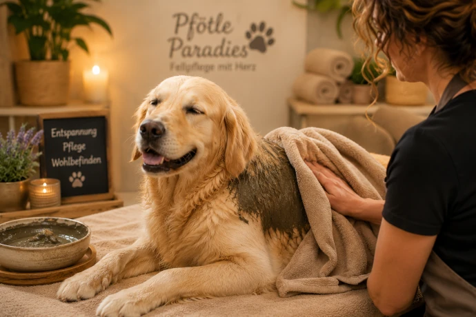 Entspannte Thalassotherapie im Hundesalon Pfötle Paradies