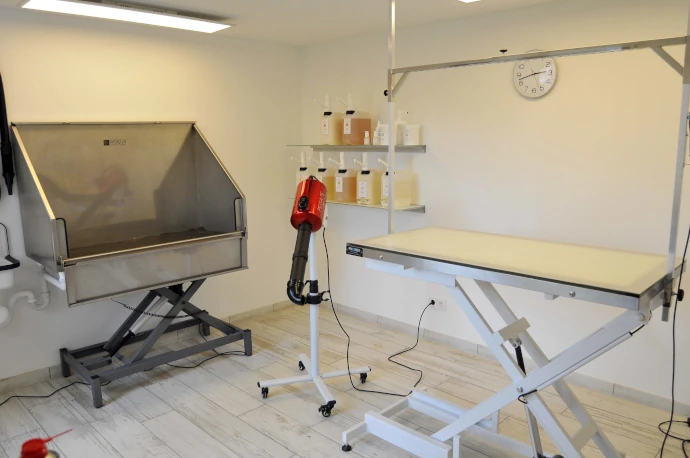 Pflegebereich im Hundesalon Pfötle Paradies